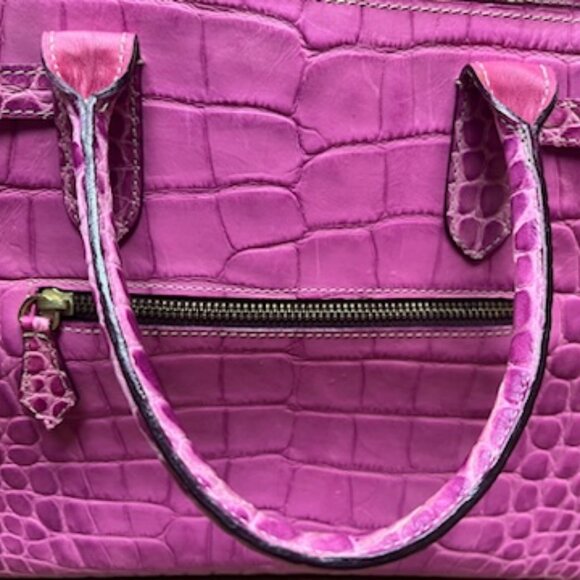 Dooney and bourke crocodile bag hot pink - Picture 8 of 10
